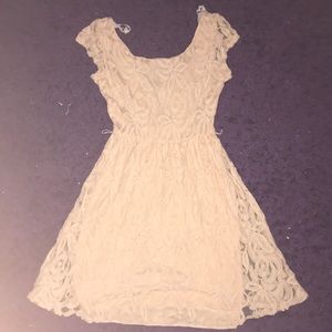 A floral and lace dress